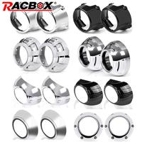 Car Styling Shrouds For 2.5'' 3.0 inch Bi-Xenon/led Projector Headlights Lens Cover Lamp chrome Masks For Hella 3R G5 lens