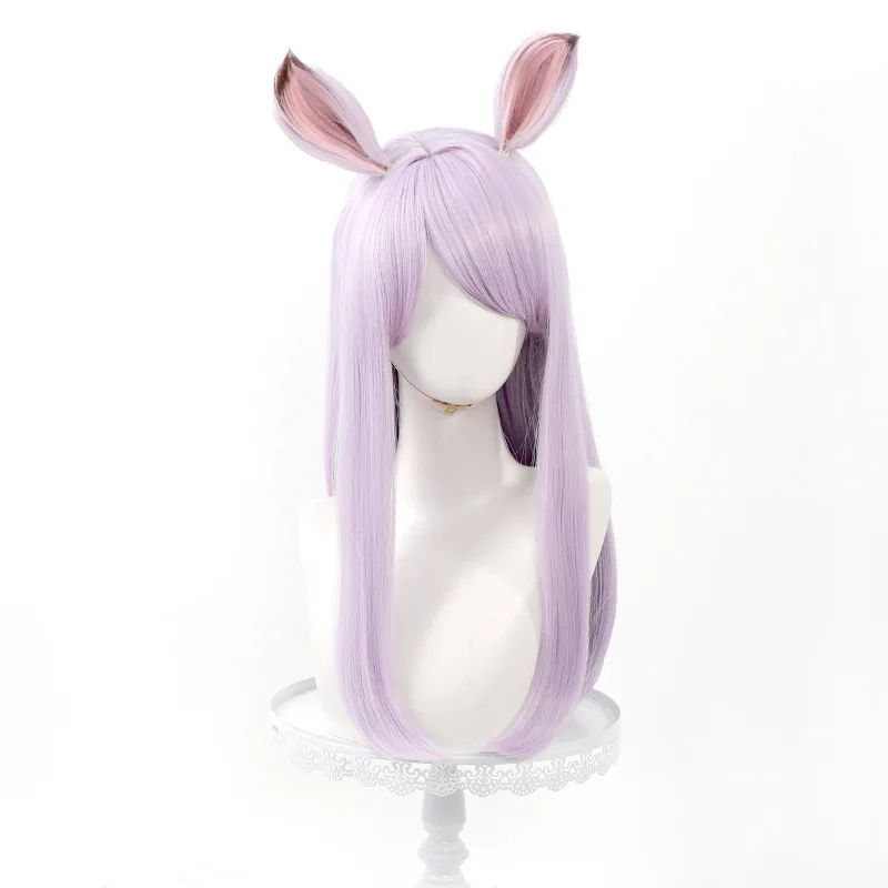 Game Pretty Derby McQueen Cosplay Wig Great Actor Long Wig Ear and Tail For Comicon Hallowmas Party Adult Women Men