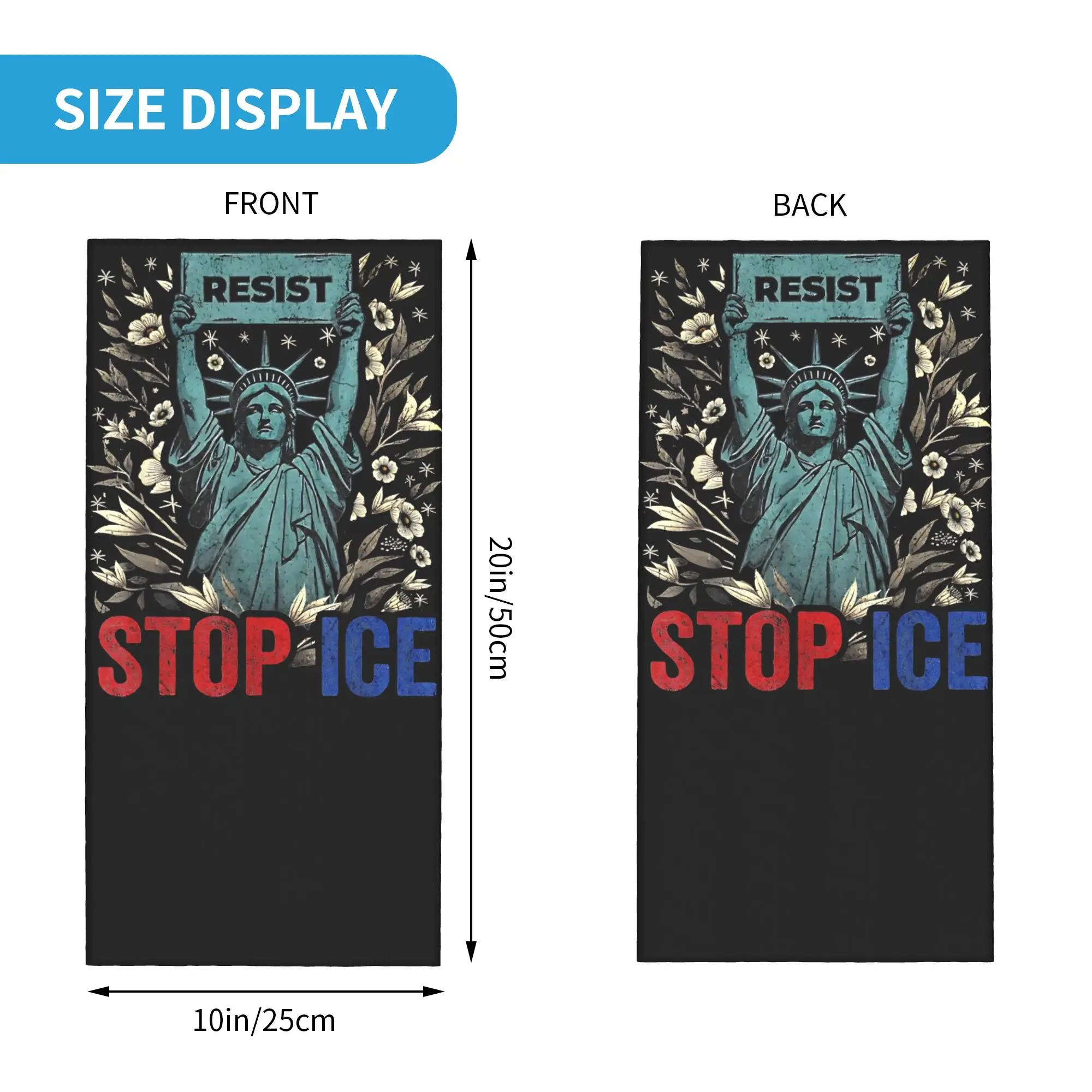 Melt ICE, Pro Immigration, Abolish ICE  Mask Scarf Merch Neck Cover  Bandana Multi-use Fishing Balaclava for Men Women