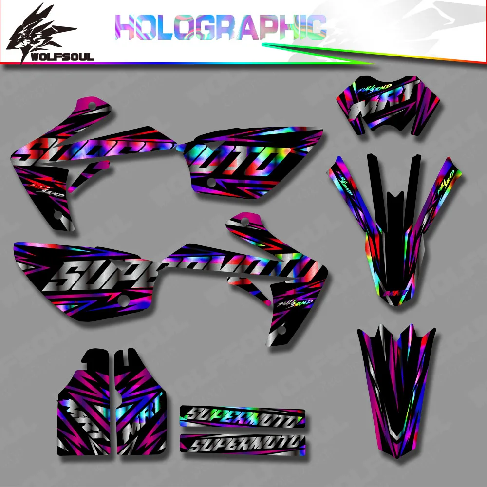 Motocross Holographic Background Decal Graphics Sticker Kits For Rieju MRT 50 2009 2010 2011 2012-2021 Mrt50 Number Name Custom