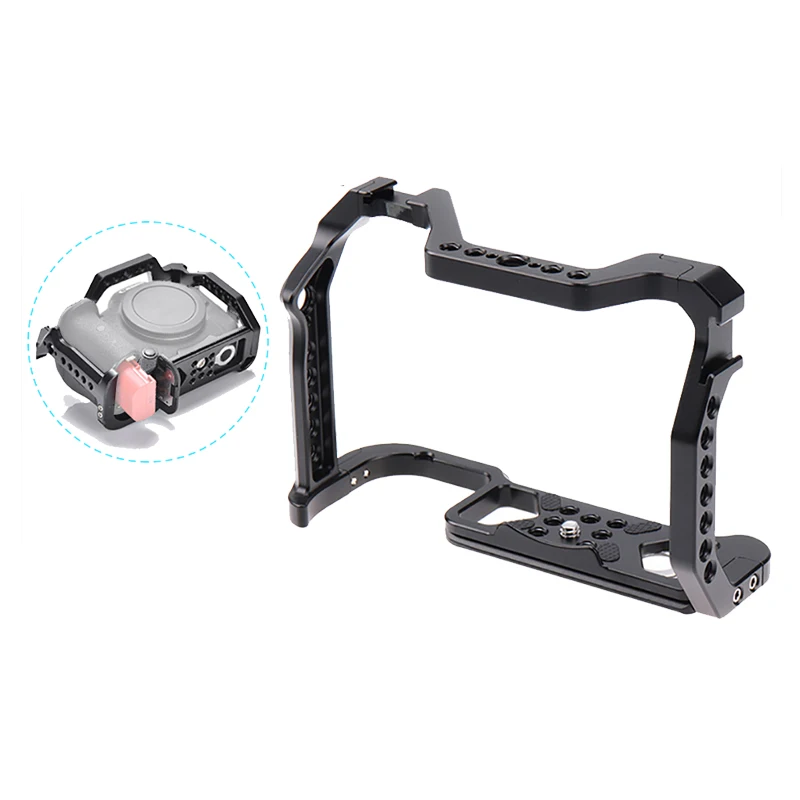 

Клетка для камеры Canon EOS R5 Mark II 2 M2 MarkII Mark2, чехол для камеры с двойным креплением для холодного башмака для микрофона, видеоподсветки