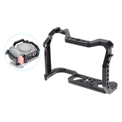 Camera Cage for Canon EOS R5 Mark II 2 M2 MarkII Mark2 Cameras Case with Dual Cold Shoe Mount for Microphone Video Light