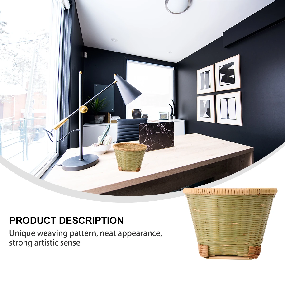 

Multipurpose Bamboo Storage Box Wicker Basket Fruit for Kitchen Hamper Weaving Case