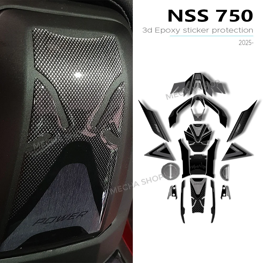 

Аксессуары для мотоциклов, защитная наклейка на подножку, водонепроницаемая, устойчивая к царапинам, 3D-наклейка из смолы для NSS750 NSS 750 2025