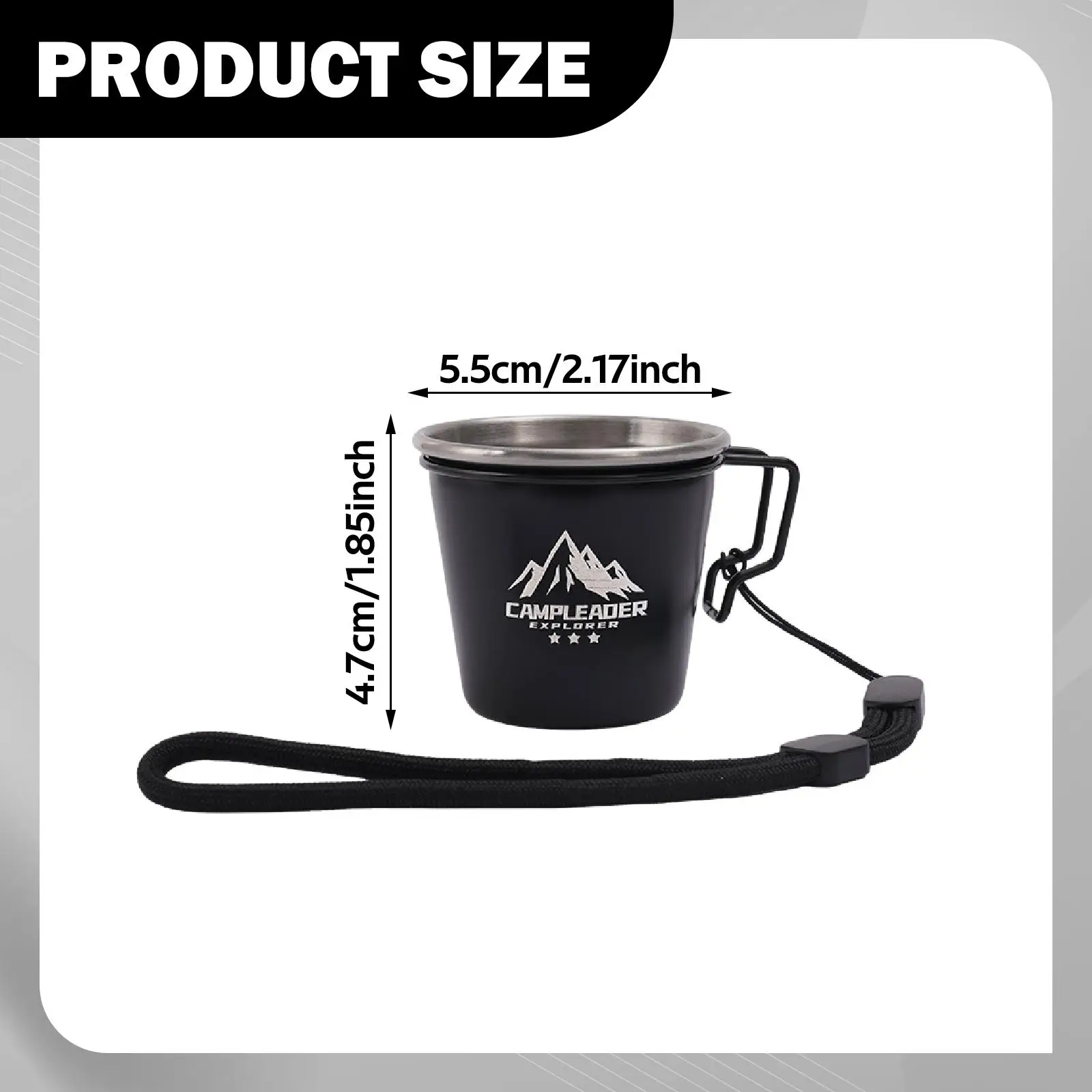 كوب للتخييم، أدوات للشرب خفيفة الوزن، قابلة لإعادة الاستخدام، كوب شاي محمول، كوب للشرب، كوب للتخييم والمشي لمسافات طويلة والتسلق والصيد والنزهات في الهواء الطلق