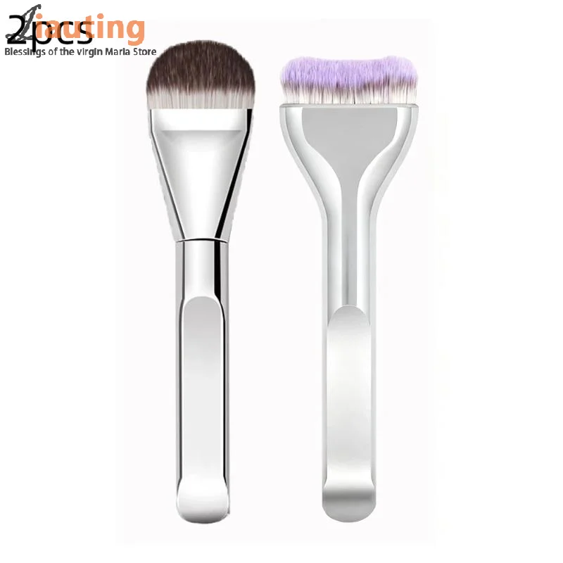 1/2PCS Ultra Thin Foundation Brush Synthetic Bristles Precision Application For Liquid Cream Streak-free All Skin Types Tools
