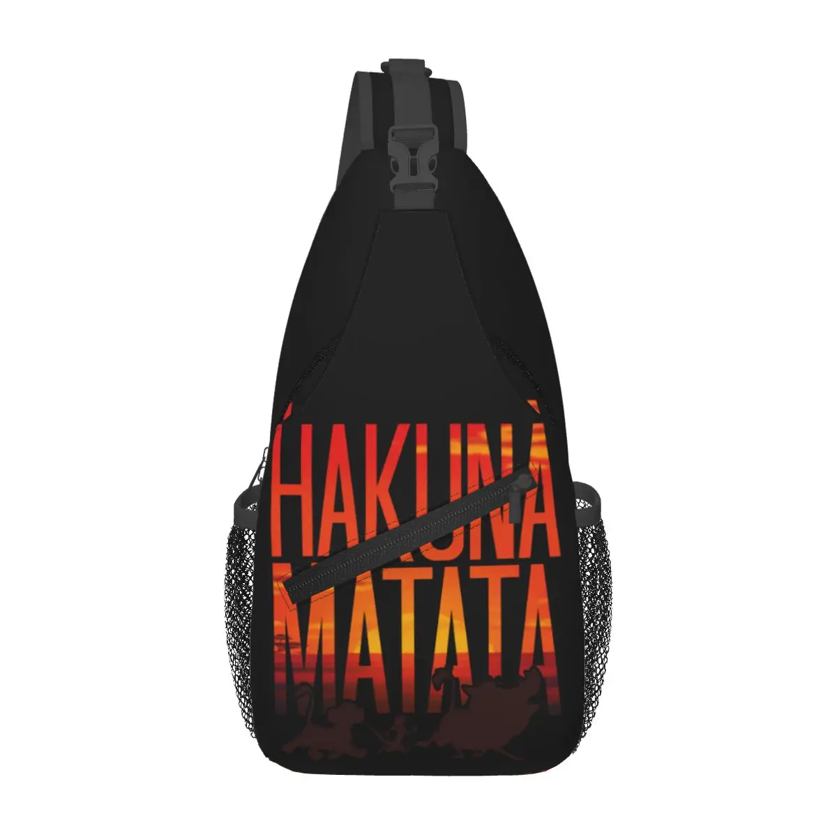 Custom  Hakuna Matata Trio Backpacks The Lion King Bags Shoulder Crossbody Chest Backpack Sling Crossbody Backpack