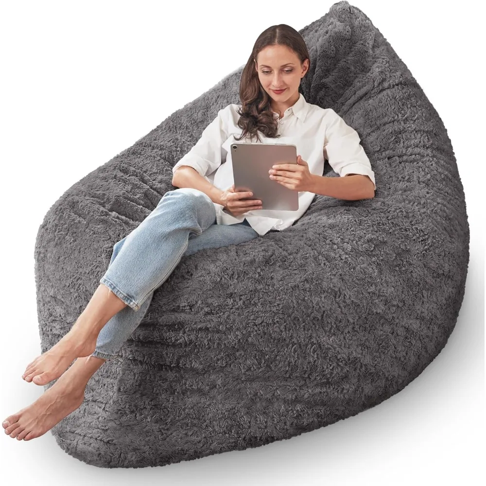 

3 in 1 Bean Bag Chair, Memory Foam Bean Bag Chair, Convertible Bean Bag Chair with Machine Washable Cover, Giant Chairs