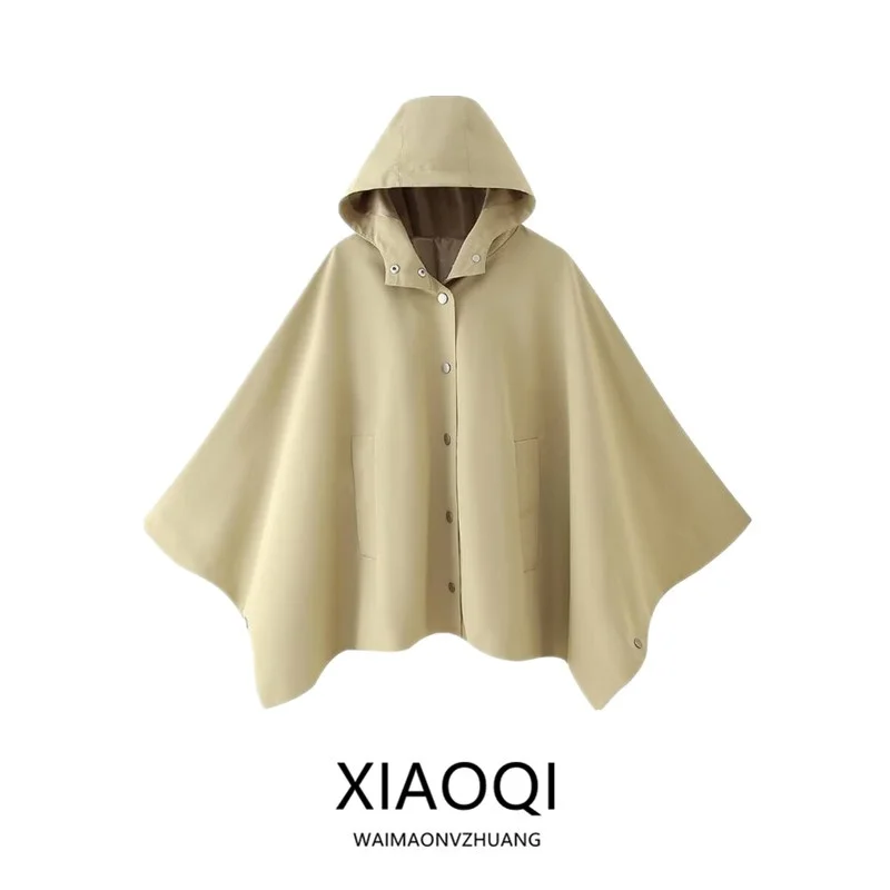 

Весна 2024: Новая женская свободная универсальная куртка с капюшоном для повседневной носки и поездок на работу, стандартная длина