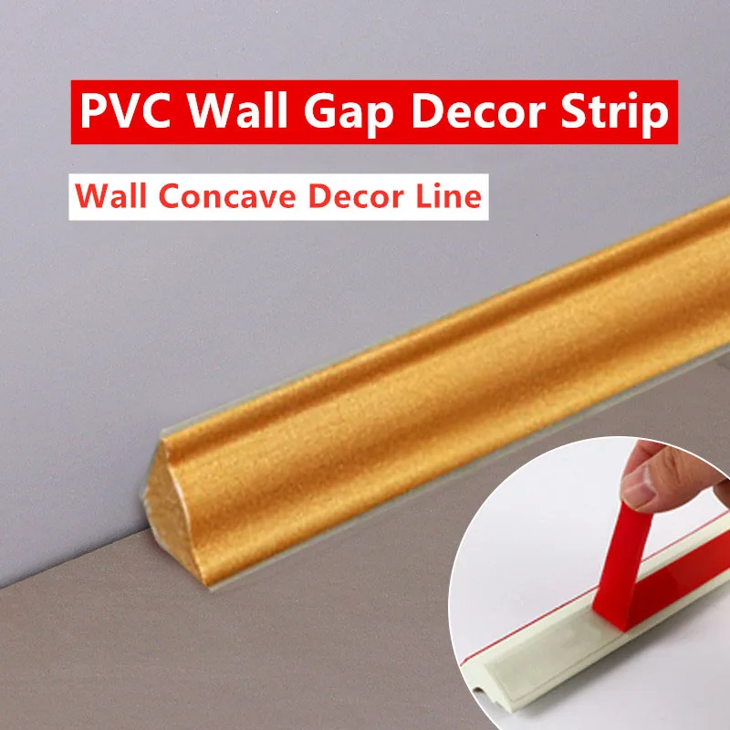 

3D PVC Self-Adhesive Decorative Soft Line Baseboard Ceiling Trim Line Background Wall Molding Line 3D Wall Sticker Home Decor