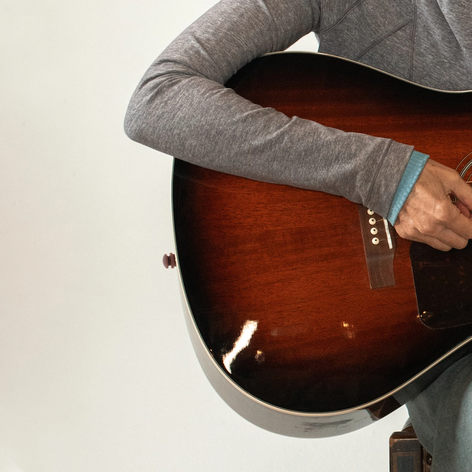 3개 우드 엔드 핀 로즈우드 메이플 에보니 12mm 스트랩 잠금 버튼, 어쿠스틱/일렉트릭 베이스/우쿨렐레용 미끄럼 방지 내구성 기타 부품