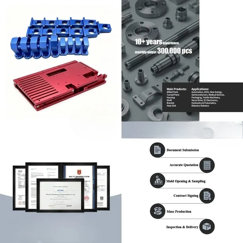 for 6061 Aluminum Alloy  Anodized Block Plate  Custom Automation Equipment Machining Parts