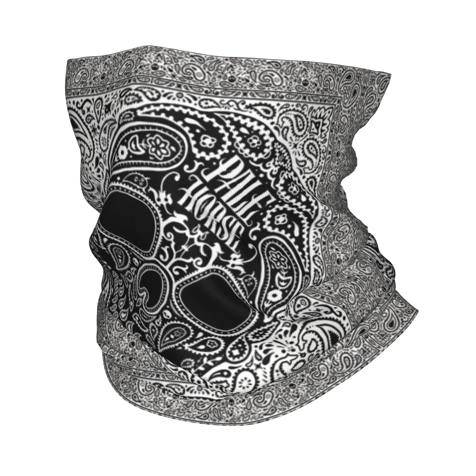 

Многофункциональная балаклава-бандана Amis Kaki с принтом черепов и пейсли, волшебный шарф для велоспорта, унисекс, для взрослых