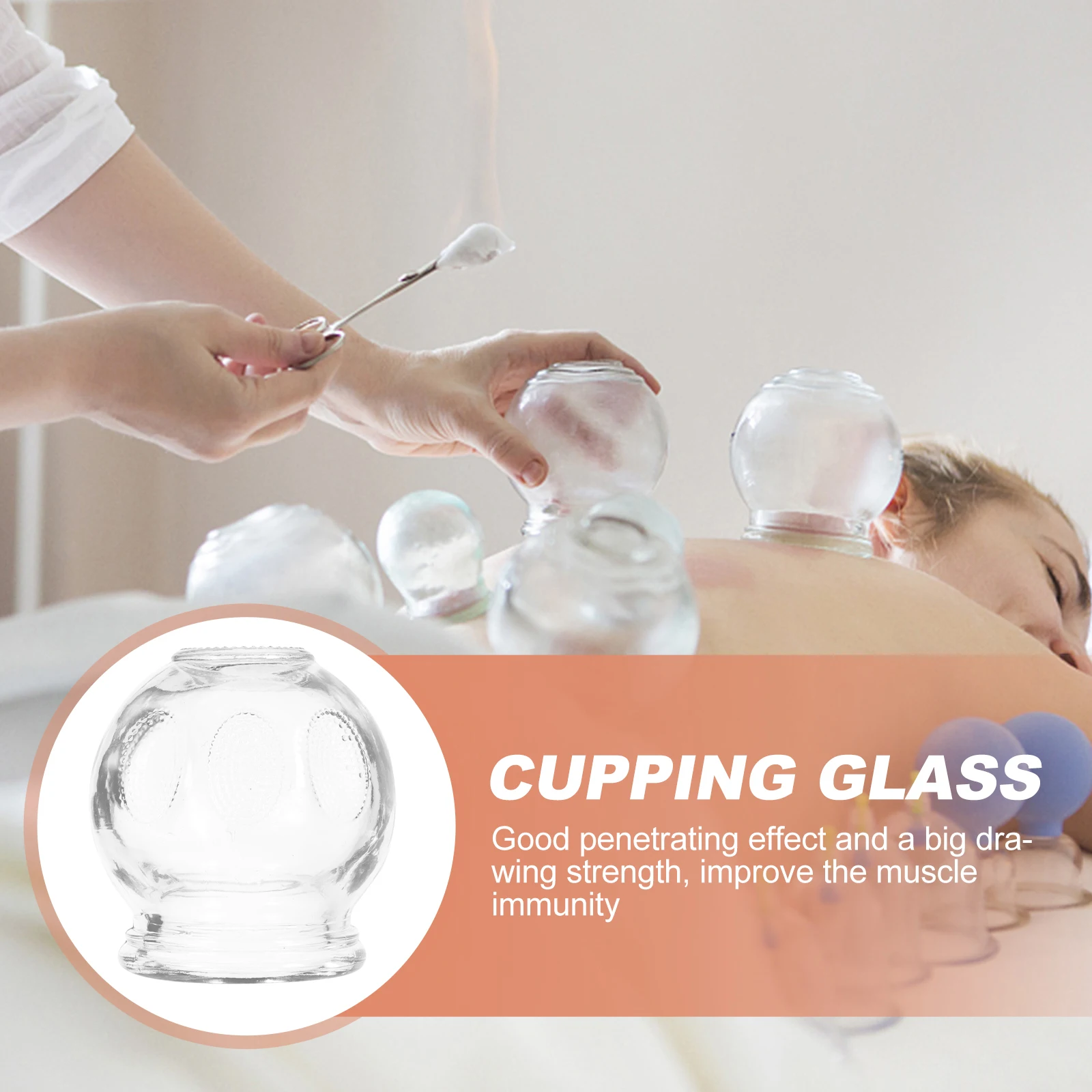

7Pcs Professional Glass Cupping Jars Unique Design Exquisite Workmanship Safe Suction Cups for Cupping Body Care Tool