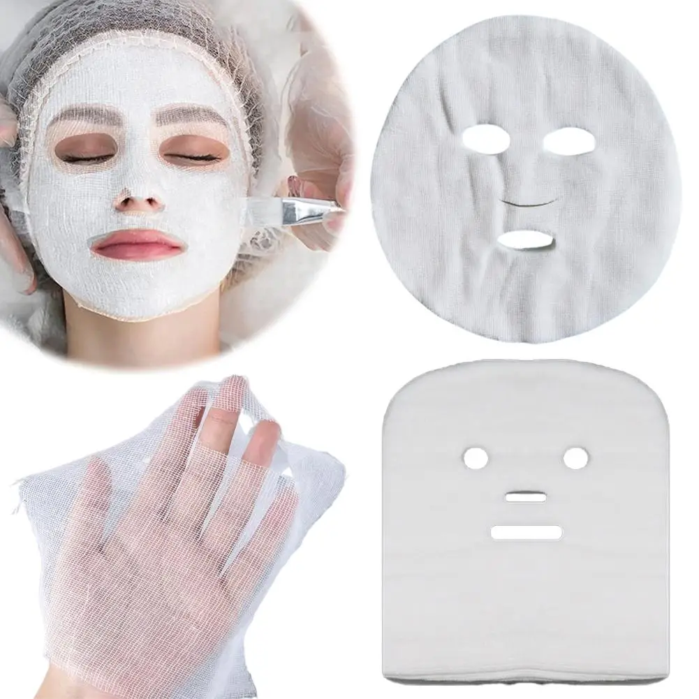 50pcs Facial Gauze Masks Disposable Facial Mask Sheets Ultra-thin DIY Skin Care SPS Facial Mask For Beauty Salons Beauty Tools view 3