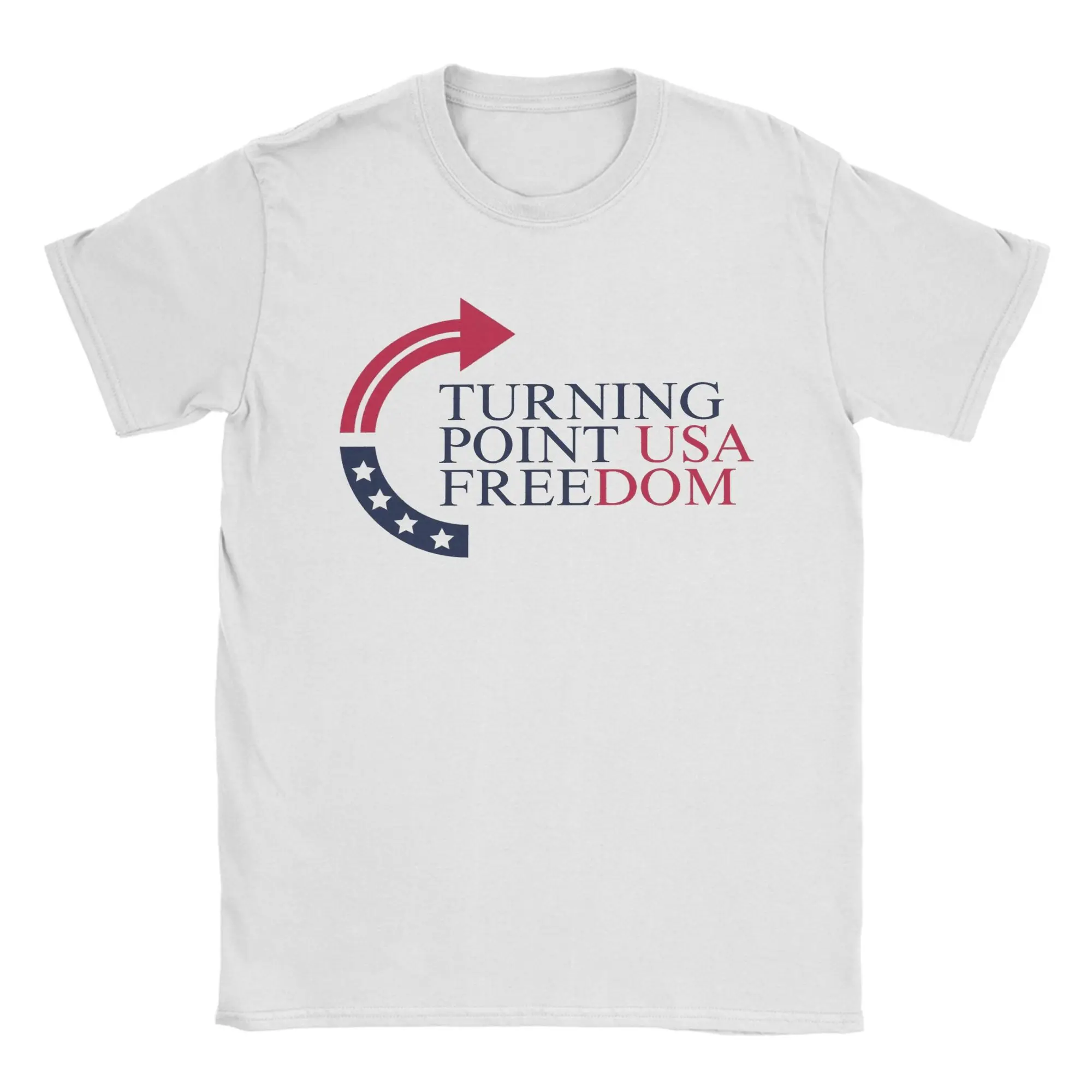

Футболки Turning Point, мужская новинка из чистого хлопка, футболка с круглым воротником, футболки Чарли Кирк, топы с короткими рукавами, большой размер