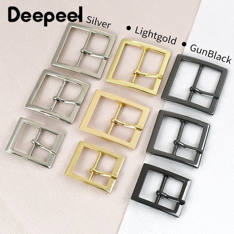 2Pcs Deepeel 13-38mm Metal Pin Buckle Slider Adjustable Clasp for Bag Strap Leather Belt Shoes Clothing DIY Hardware Accessories