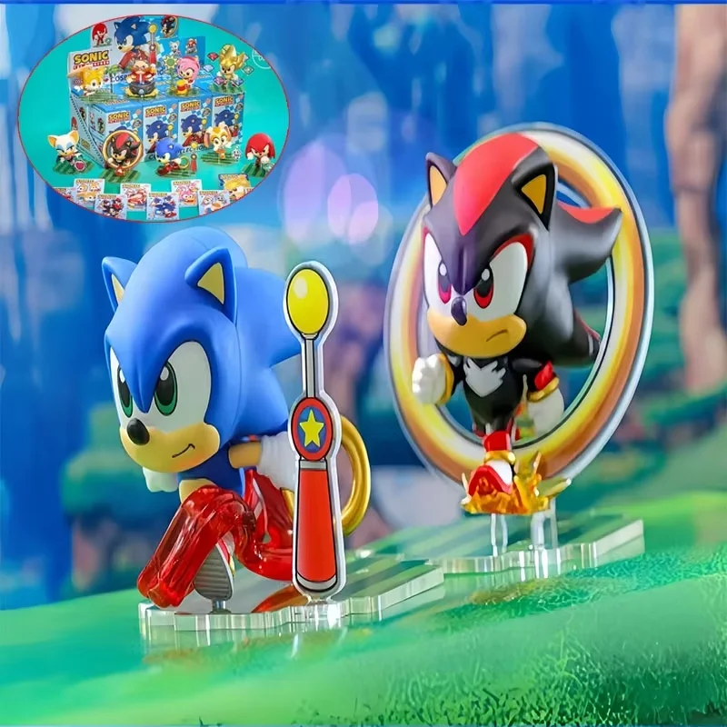 

Hot Toys New Official Sonic Cosbi Mystery Model Mini Figures Cute Collectible Desk Decor Fans Collectors Birthday Gifts Toys