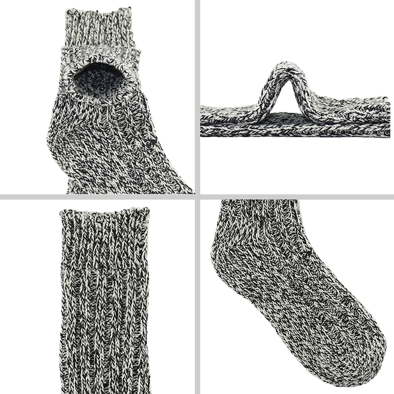 High Quality Merino Wool Socks For Men Super Thick Warm Casual Soft Women Against Cold Snow Winter Outdoor Male Middle Tube Sock