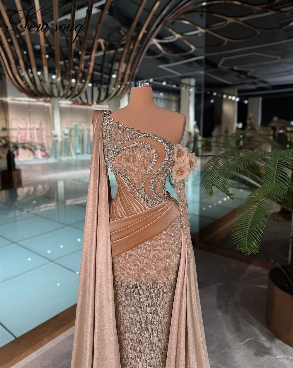 

Новая мода накидка с длинными рукавами платья для выпускного вечера по индивидуальному заказу вечерние платья с бисером и кристаллами обручальные платья Vestidos De Cóctel