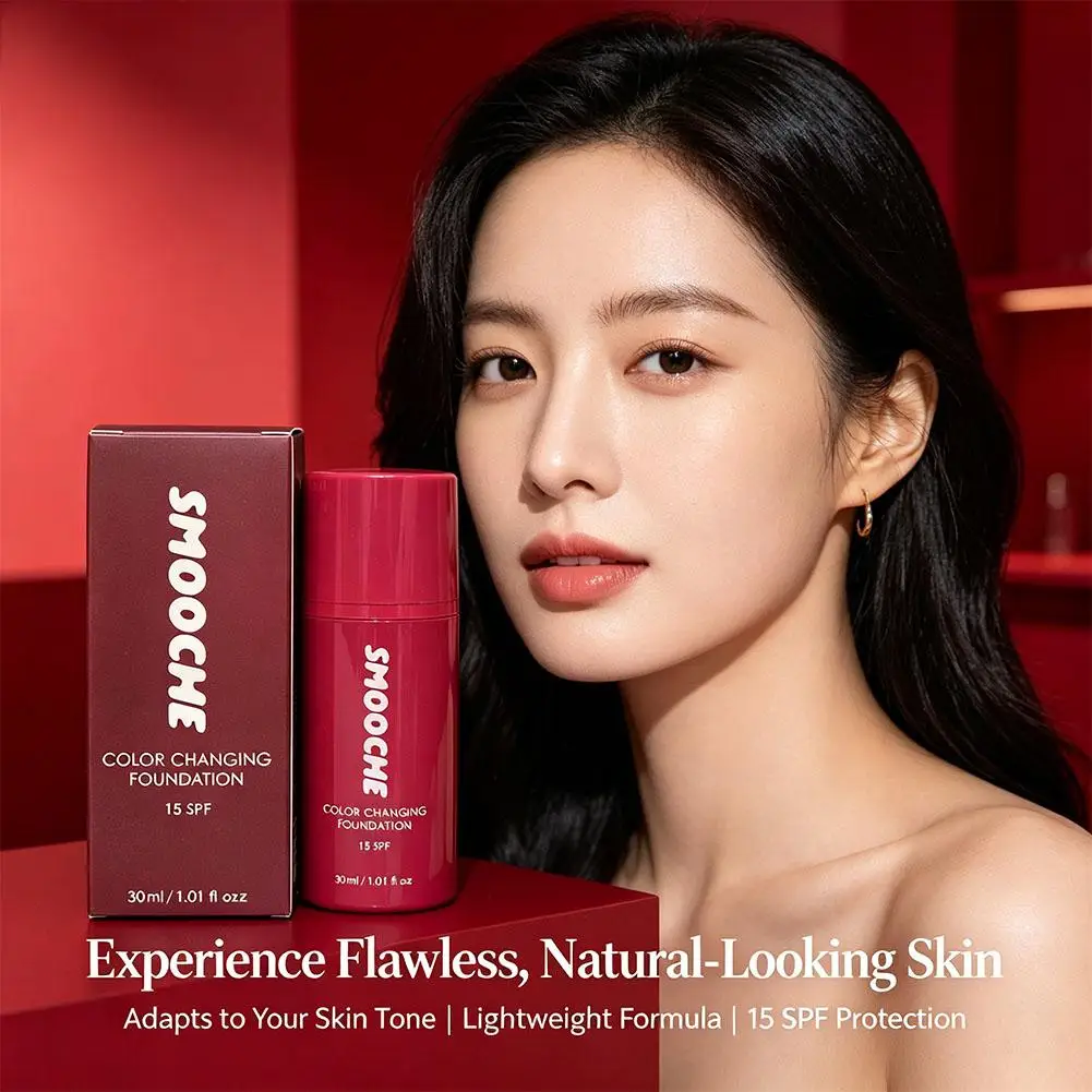 Color Changing Foundation SPF 15 Self Adjusting Liquid Foundation Hydrating Concealer Flawless Natural Face Base Makeup