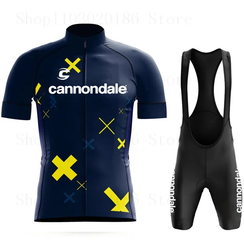 Cannondale Cycling Jersey Set Summer Breathable MTB Bike Clothes Uniform Maillot Ropa Ciclismo Men Bicycle Clothing Suit Hombre