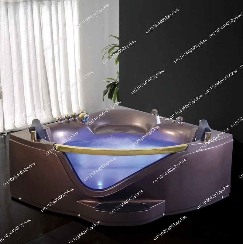

Acrylic bath 1.5m freestanding double fan triangle surf massage 290A