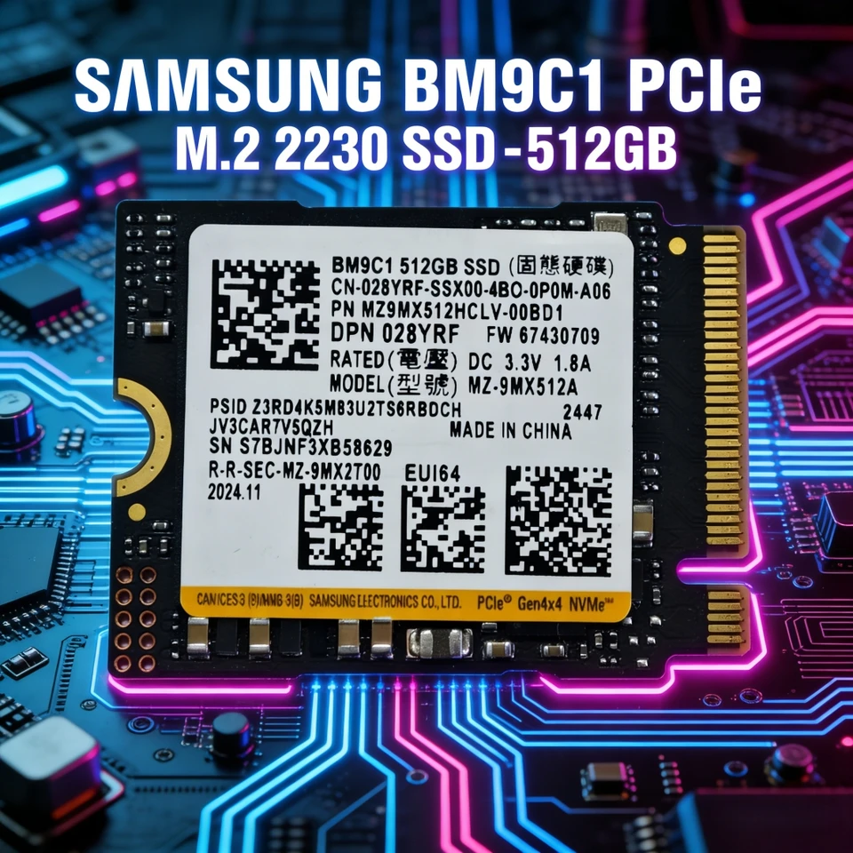 Samsung PCIe M.2 2230/2242 NVMe SSD BM9C1 512G,PM9B1 128G 256G,For