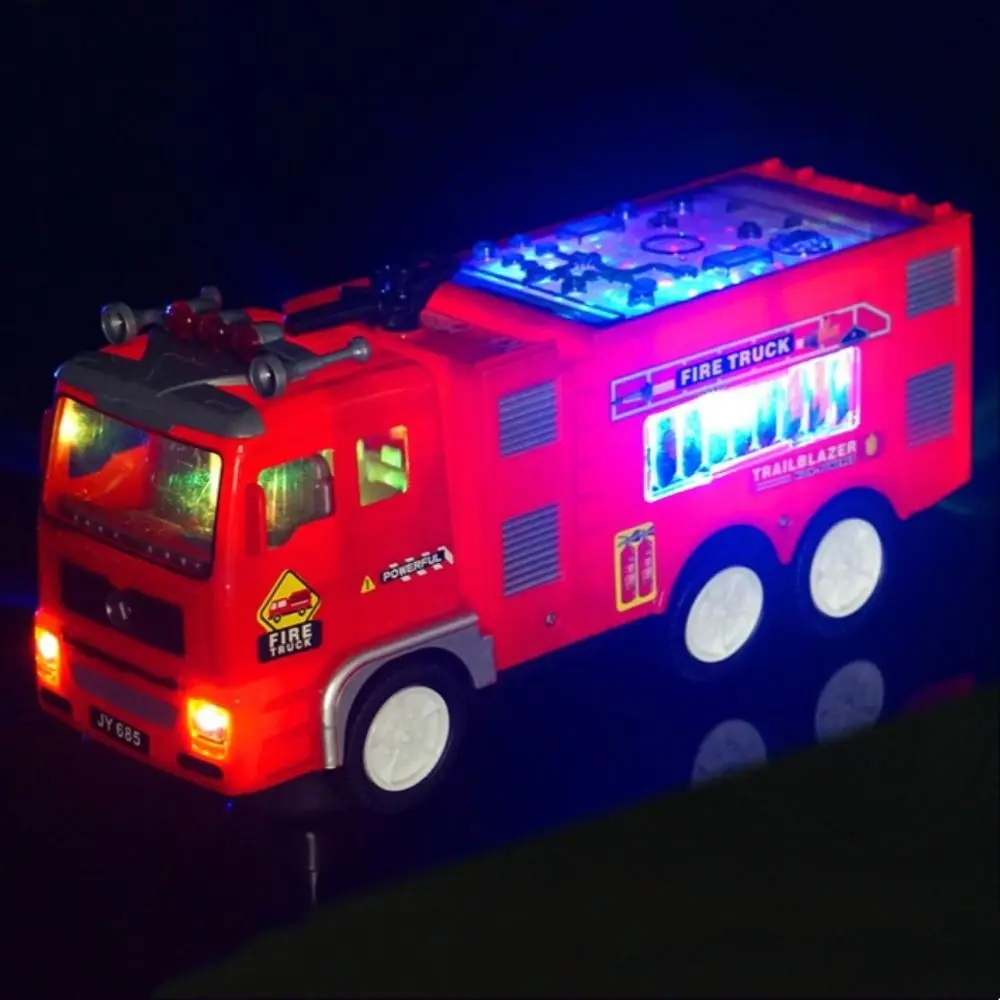 

Мигающая светодиодная пожарная машина, игрушечный звуковой свет, магнитный электроинженерный грузовик, настоящая сирена, модель транспортных средств большого размера