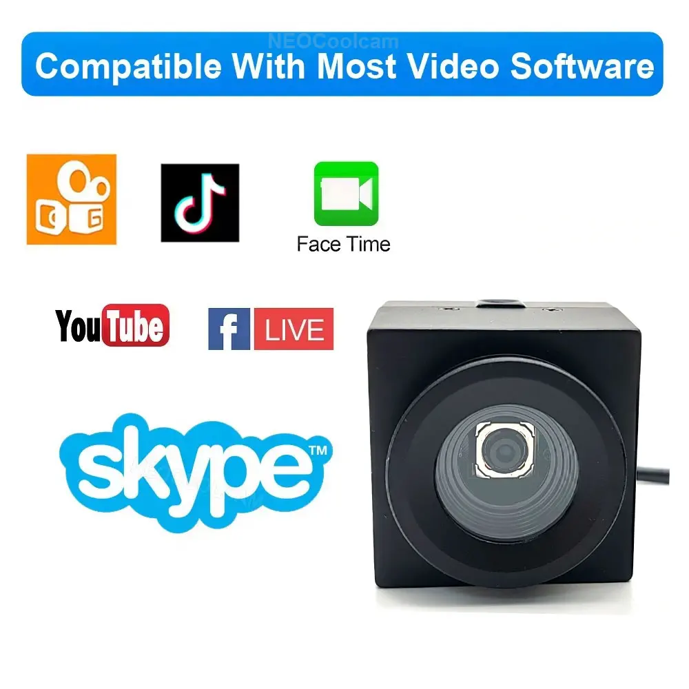 Ultra HD 12.0MP Autofocus USB PC Webcam 4k 30fps MJPEG IMX362 Sensor Mini Metal Box USB Video Live Camera