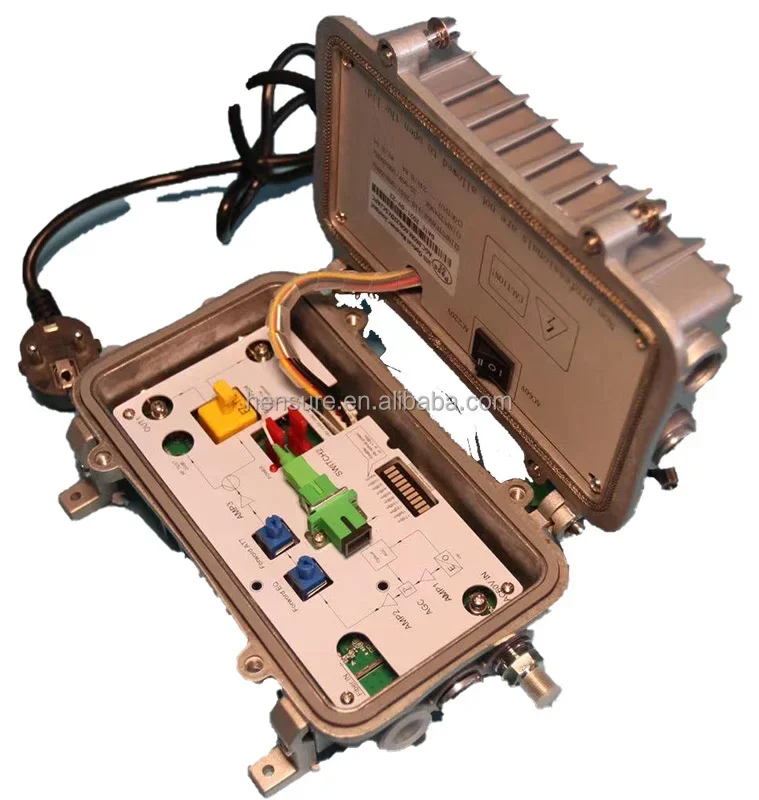 CATV Outdoor Optical Node with High HFC 2 Outputs AGC Ultra-Low -15dbm SC Connector Type for FTTH and Cable TV Fiber Optic