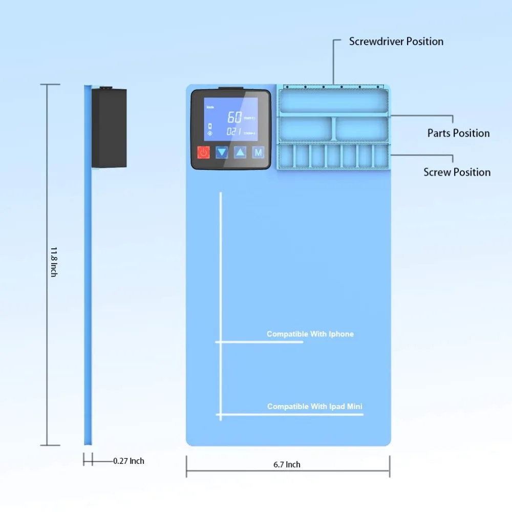 CPB320 لوحة التدفئة شاشة LCD فاصل طقم تصليح الشاشة مزيل فعال CPB لوحة التدفئة المسبقة آيفون باد
