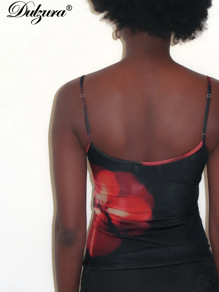 Dulzura الأزهار المطبوعة المحاصيل سترة بروتيل الصيف ملابس حريمي مثير كلوبوير عيد ميلاد مساء حفلة الشاطئ انخفاض الشحن Y2K