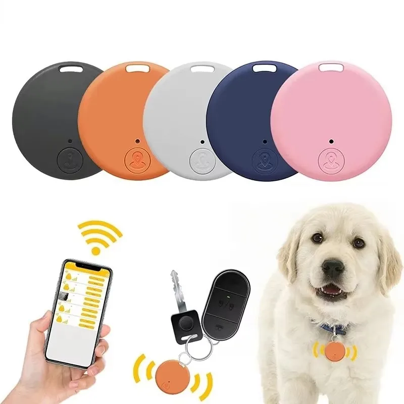 1-5 Pcs Smart Bluetooth GPS Tracker For Kids Bag Mini Round GPS Tracker Pets Locator Tracker Vehicle Tracking Anti-Lost Locator