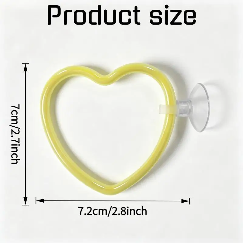 Betta Exercise Rings Suction Cup Fish Training Heart Ring Colorful: 1/6Pcs Tail Toy Circle Tank Decor