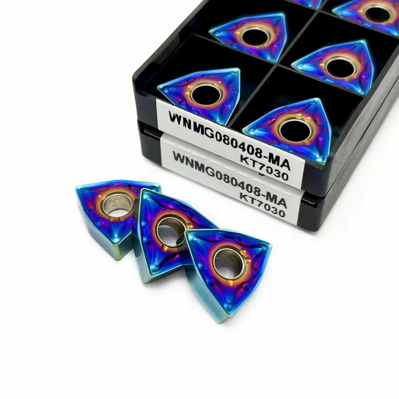 Lâmina de torneamento externo de liga dura, WNMG080404 MA KT7030 WNMG080408 MA KT7030 Ferramenta de Torno CNC, 100% Original