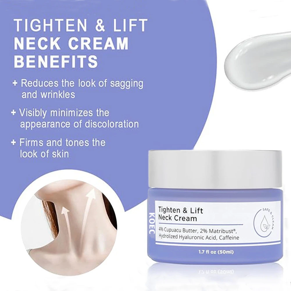 50ml Instants Neck Firming Cream Tightening Lifting Skin Cream Double Chin Reduction Skin Tightener For Neck Firming Wrinkles