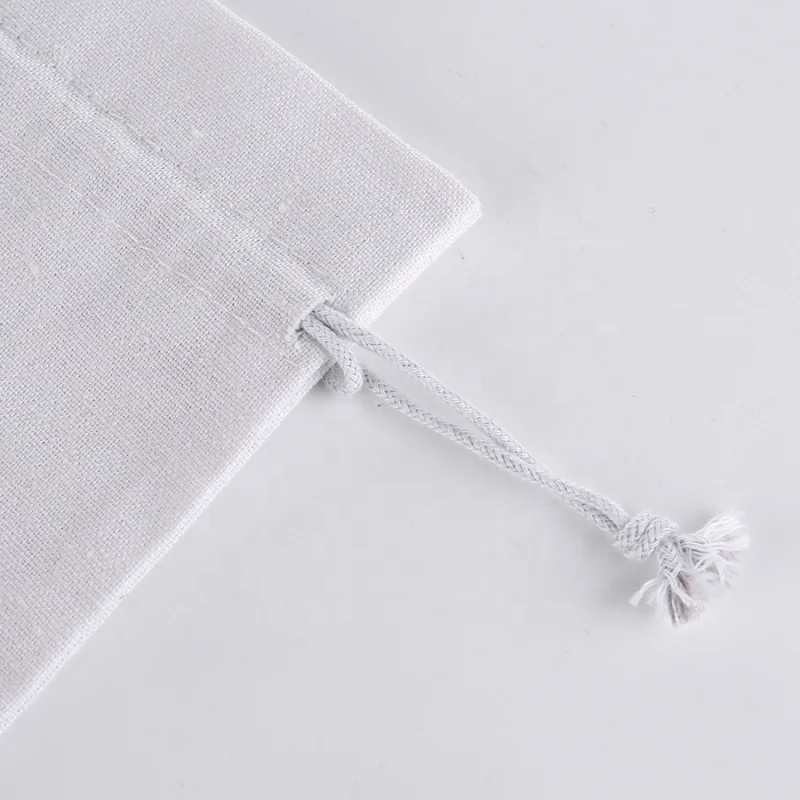 custom.Customizable White Muslin Cotton Lavender Packaging Pouches Reusable Embroidered Jewelry