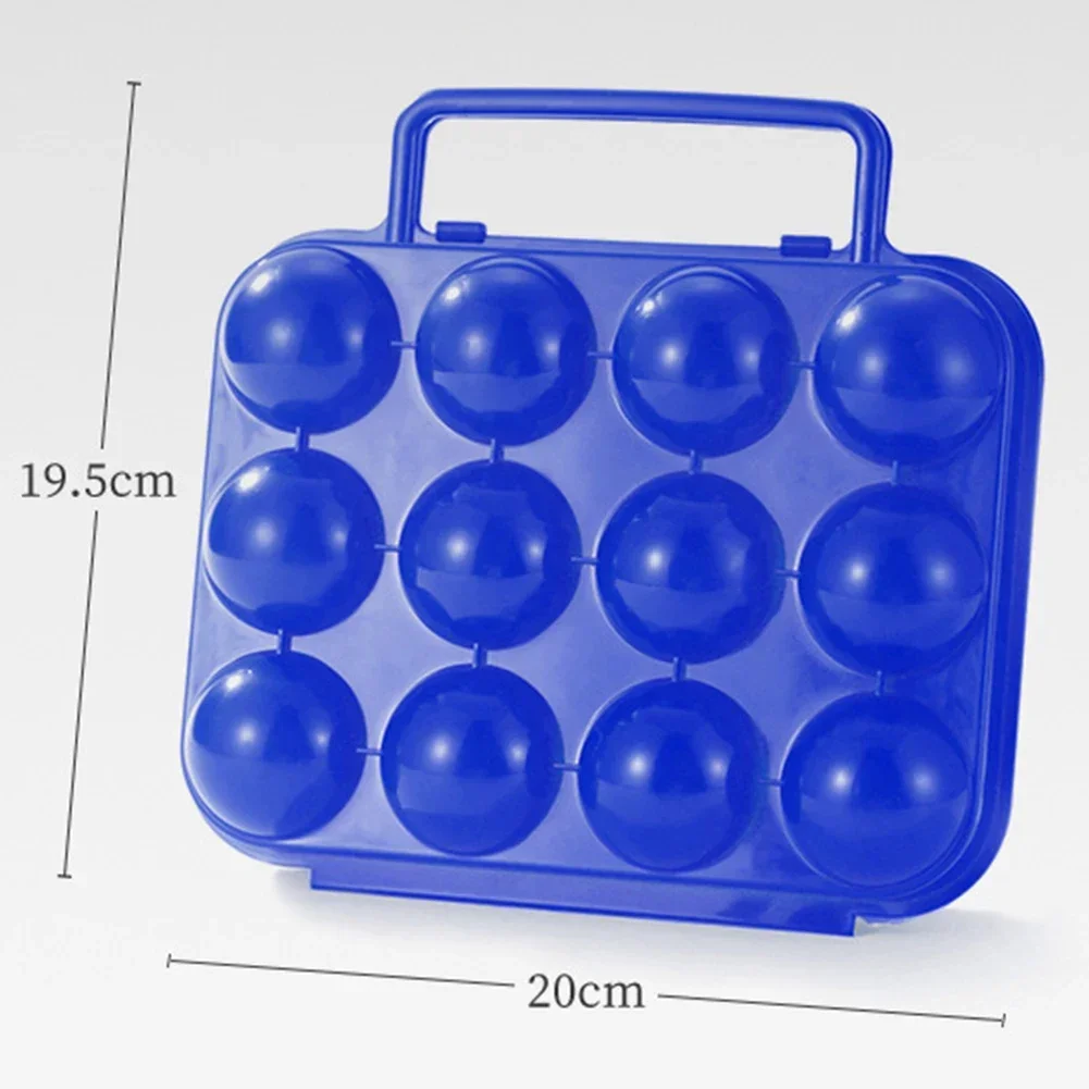 1pc Storage Box 12 Grids Portable Egg Storage Box Container Case For Outdoor Camping Picnic Egg Storage Boxes Accessories