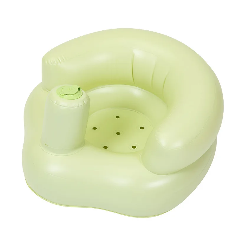 Self Pump Baby Inflatable Sofa Infant PVC Seat Child Learning Dinner Chair Portable Bath Stool Beach Armchair