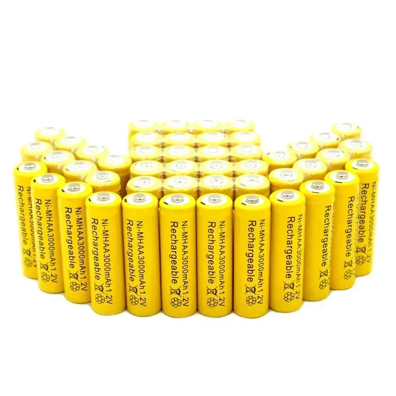 100% Original 1.2V 3000mAh NI MH AA Pre-Charged Rechargeable Batteries NI-MH Rechargeable AA Battery for Toys Camera Microphone