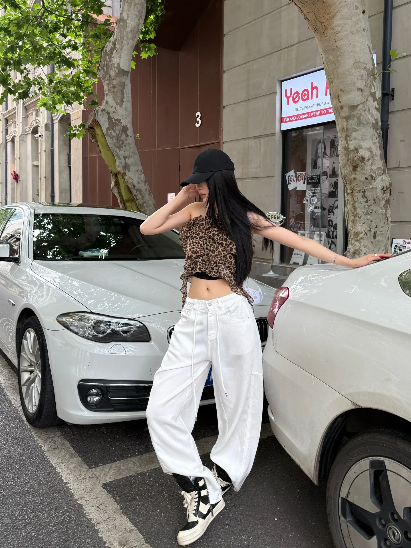 

Tristine Women's Wide Leg Jeans High Waist Dstring Casual Comfortable Breathable Loose Fit Autumn New Sle