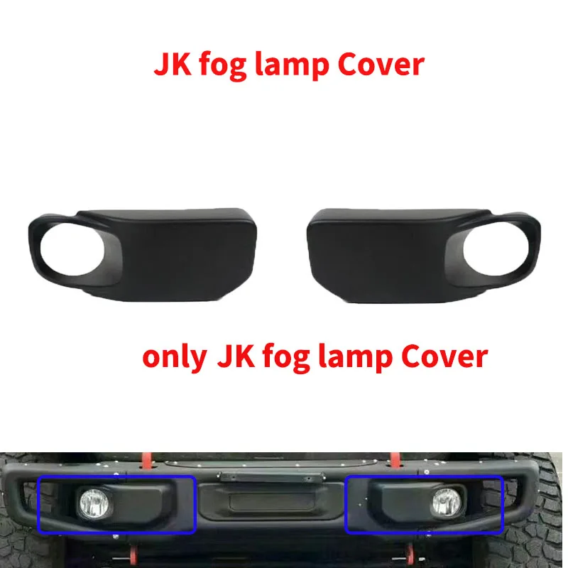 For Wrangler JL JK The 10th Anniversary 2007- 2023 Front Bumper U Tube Bull Bar Front Bumper Decorative Panel Fog Lamp Cover view 5