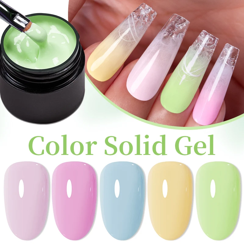 BOZLIN 5ml Color Solid Paint Gel Kit Nail Art Designs Hot Sale Soak Off UV LED Ink Color Varnish Gel Nail Polish Lacquer