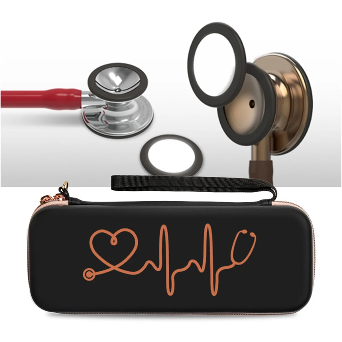 GOB-oMultifuncional bolsa de almacenamiento de estetoscopio portátil vacío no tejido primer Kit caja de almacenamiento médica de carcasa dura para el hogar