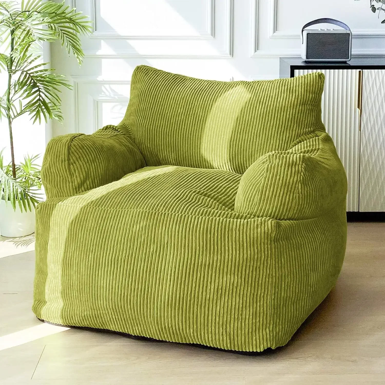 High quality Free sample Green leisure sofa Bean Bag Chair Big Lazy Sofa Accent Chair with Pocket for living room chair