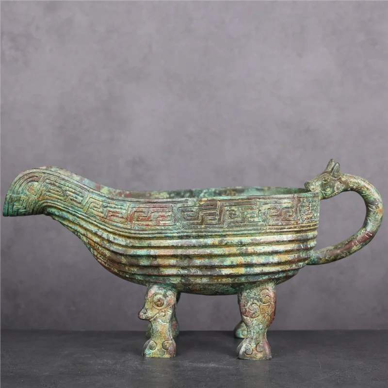 Antique Bronze Decorative Film Props Ornaments Museum Specialty Collection Water Vessel