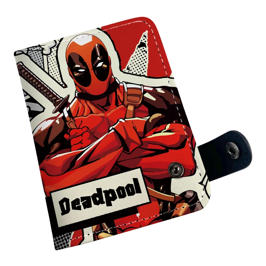 Miniso Cartoon Marvel Wallet Comics Deadpool Spider Man Purse HASP Short Wallets for Men Boys