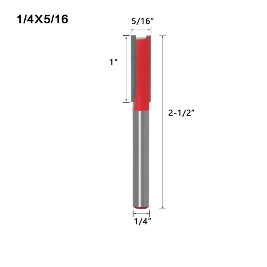 7 pezzi 2 flauto pulito punta dritta strumenti per la lavorazione del legno set di punte per router per legno fresa in carburo di tungsteno gambo 1/4 \\\"