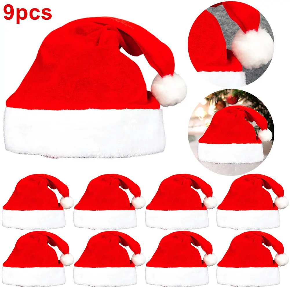 1 pz cappello di peluche di natale con simpatico Pom Pom cappello lavorato a maglia di natale atmosfera di natale per bambini adulti pupazzo di neve